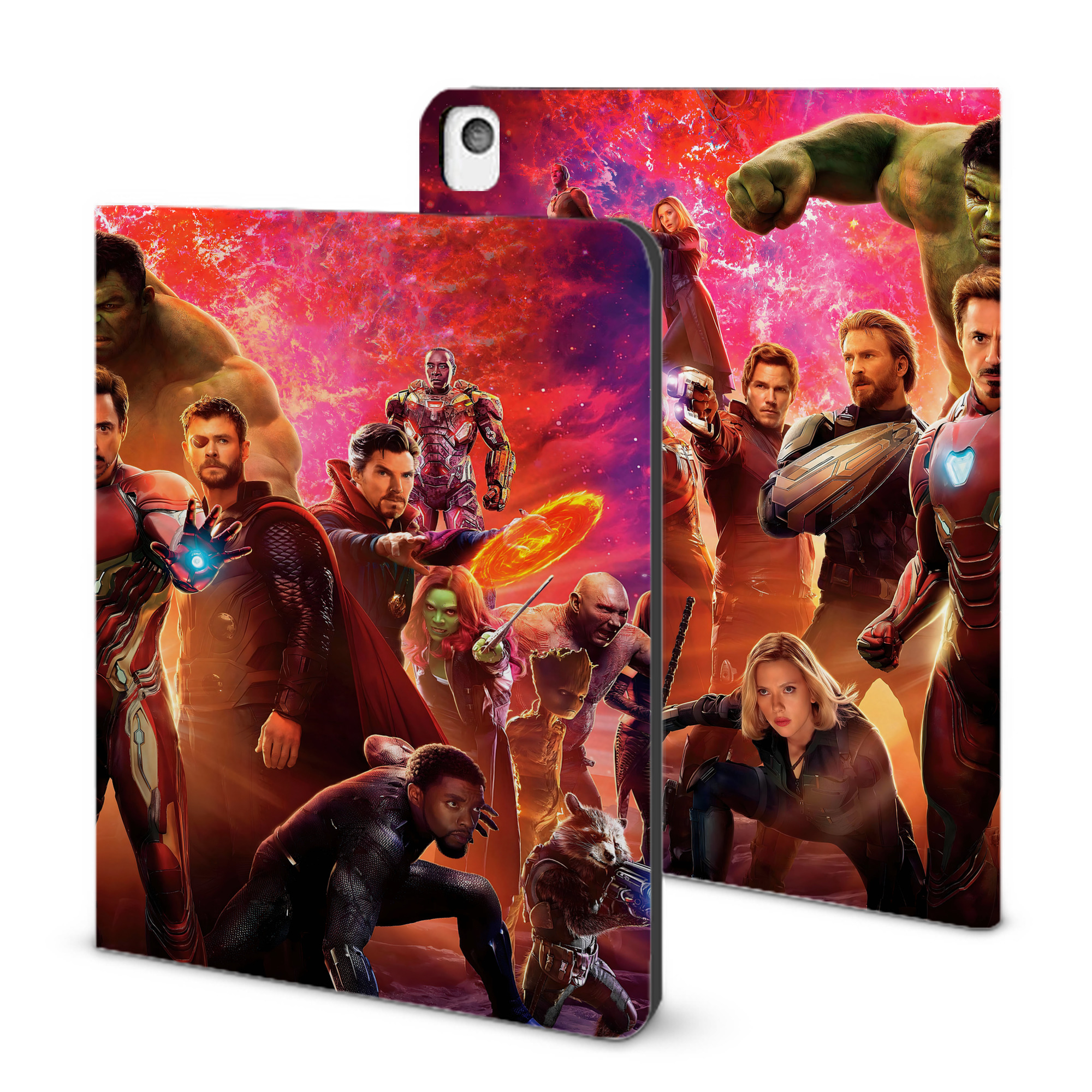 （画像用） アベンジャーズ The Avengers IPadケース ペンホルダー付き ブックスタイルデザイン